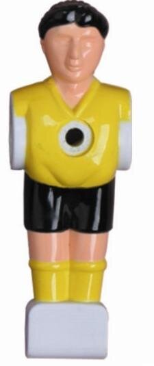 Kickerfigur Kicker Figur Spieler für 16 mm Stangen gelb-schwarz